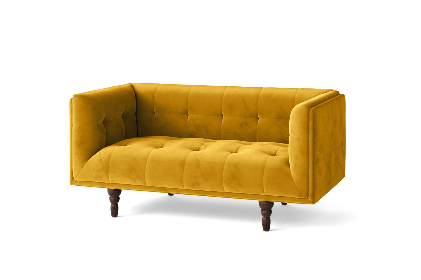 Nahant 2 Seater Sofa Yellow Velvet