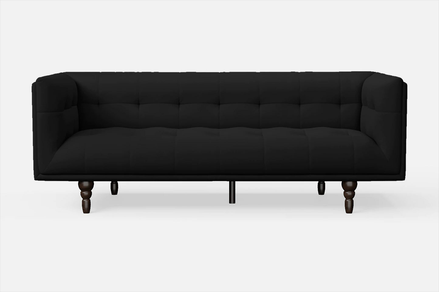 Nahant 3 Seater Sofa Black Leather