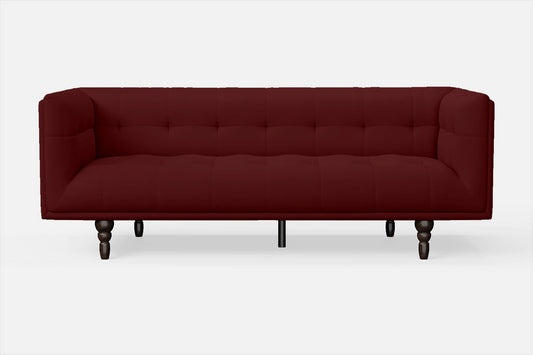 Nahant 3 Seater Sofa Red Leather