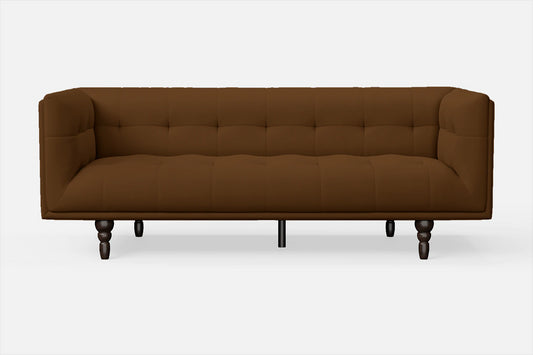 Nahant 3 Seater Sofa Walnut Brown Leather