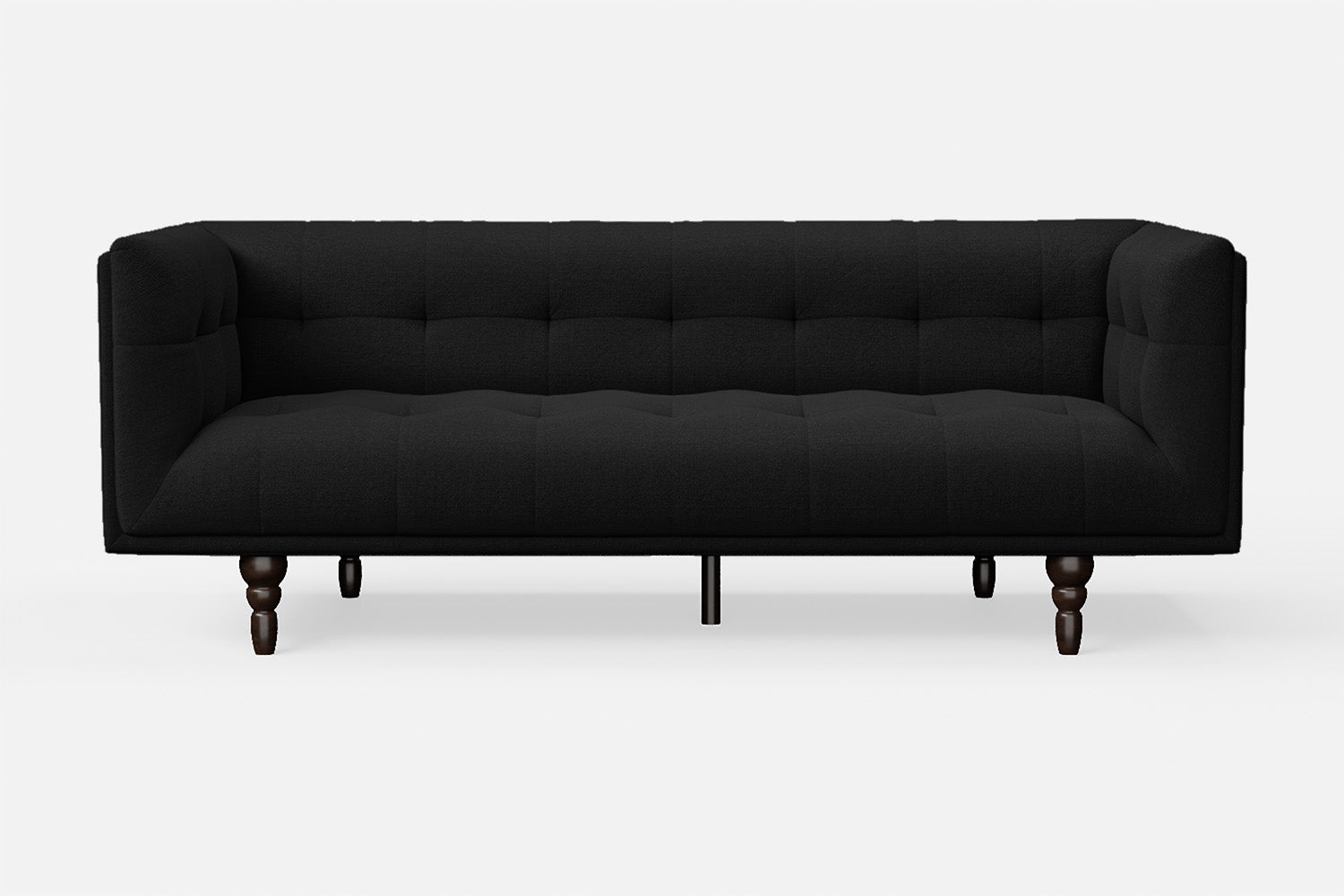 Nahant 3 Seater Sofa Black Linen Fabric