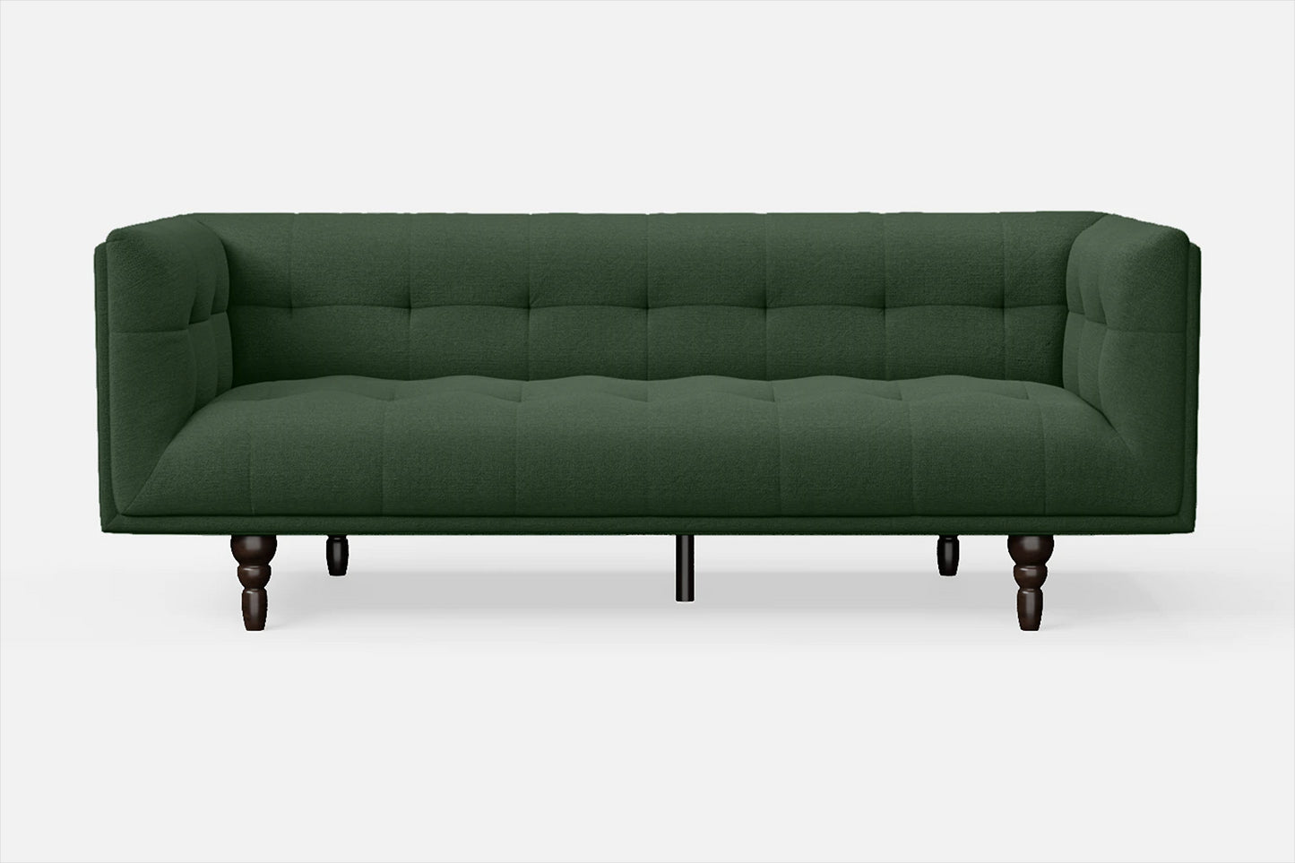 Nahant 3 Seater Sofa Forest Green Linen Fabric