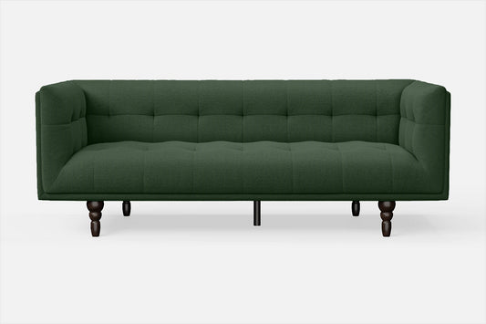 Nahant 3 Seater Sofa Forest Green Linen Fabric