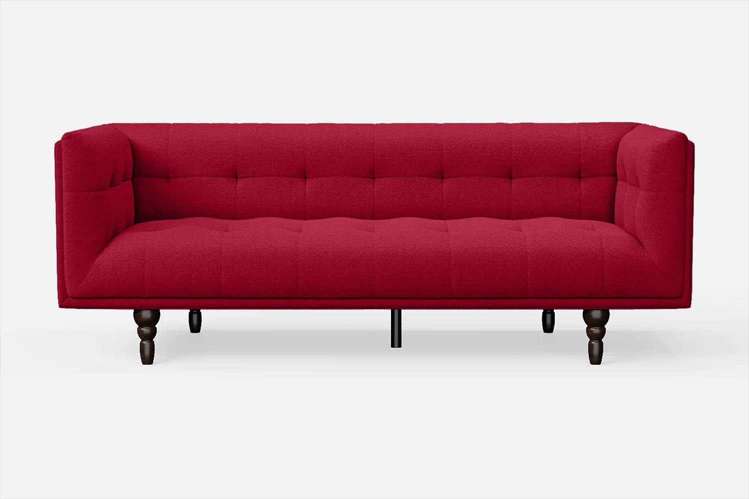 Nahant 3 Seater Sofa Red Linen Fabric