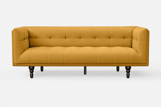 Nahant 3 Seater Sofa Yellow Linen Fabric