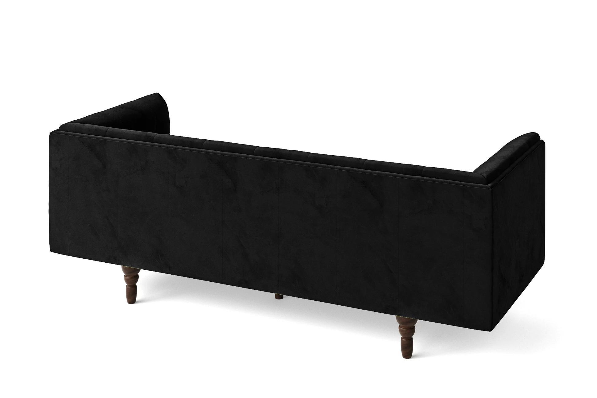 Nahant 3 Seater Sofa Black Velvet