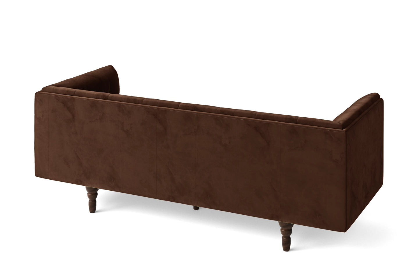 Nahant 3 Seater Sofa Coffee Brown Velvet