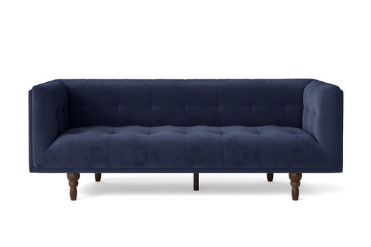 Nahant 3 Seater Sofa Dark Blue Velvet