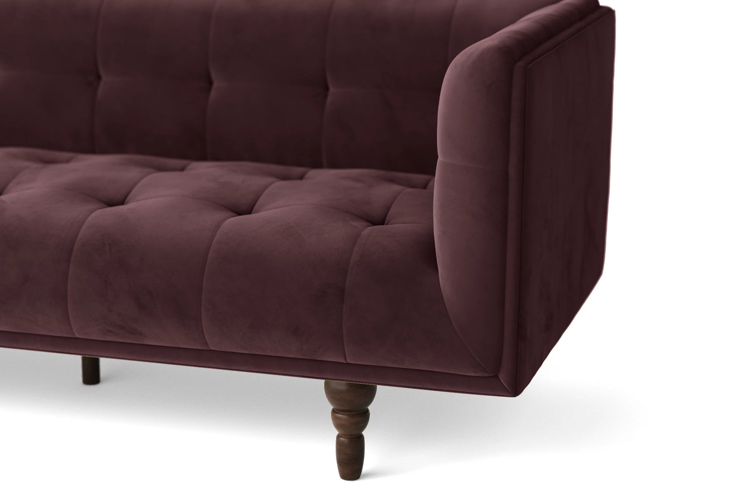 Nahant 3 Seater Sofa Grape Velvet