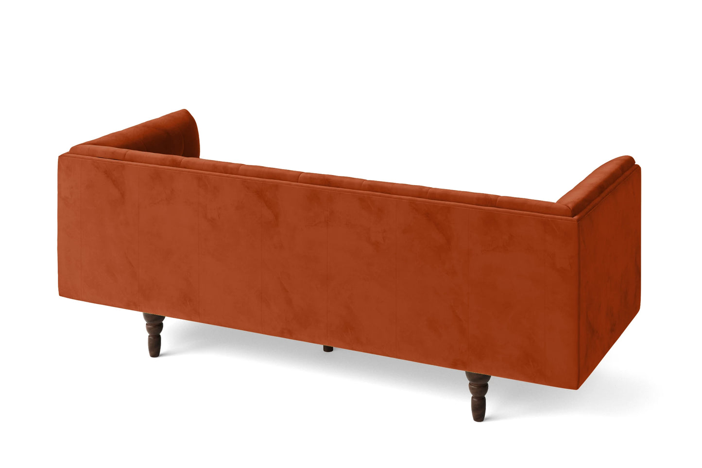 Nahant 3 Seater Sofa Orange Velvet