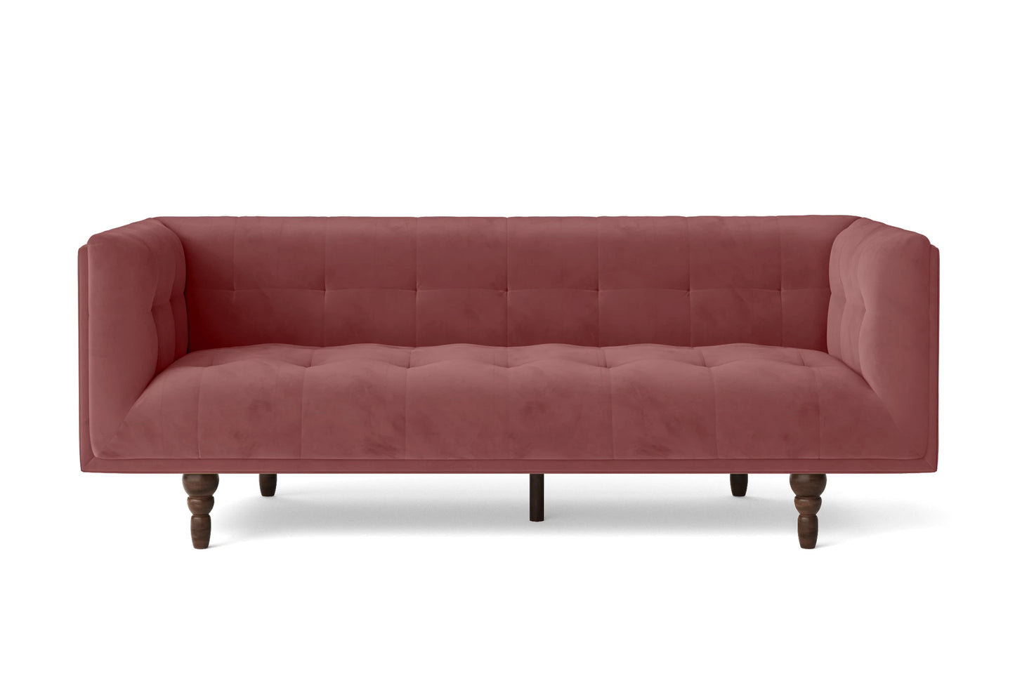 Nahant 3 Seater Sofa Pink Velvet