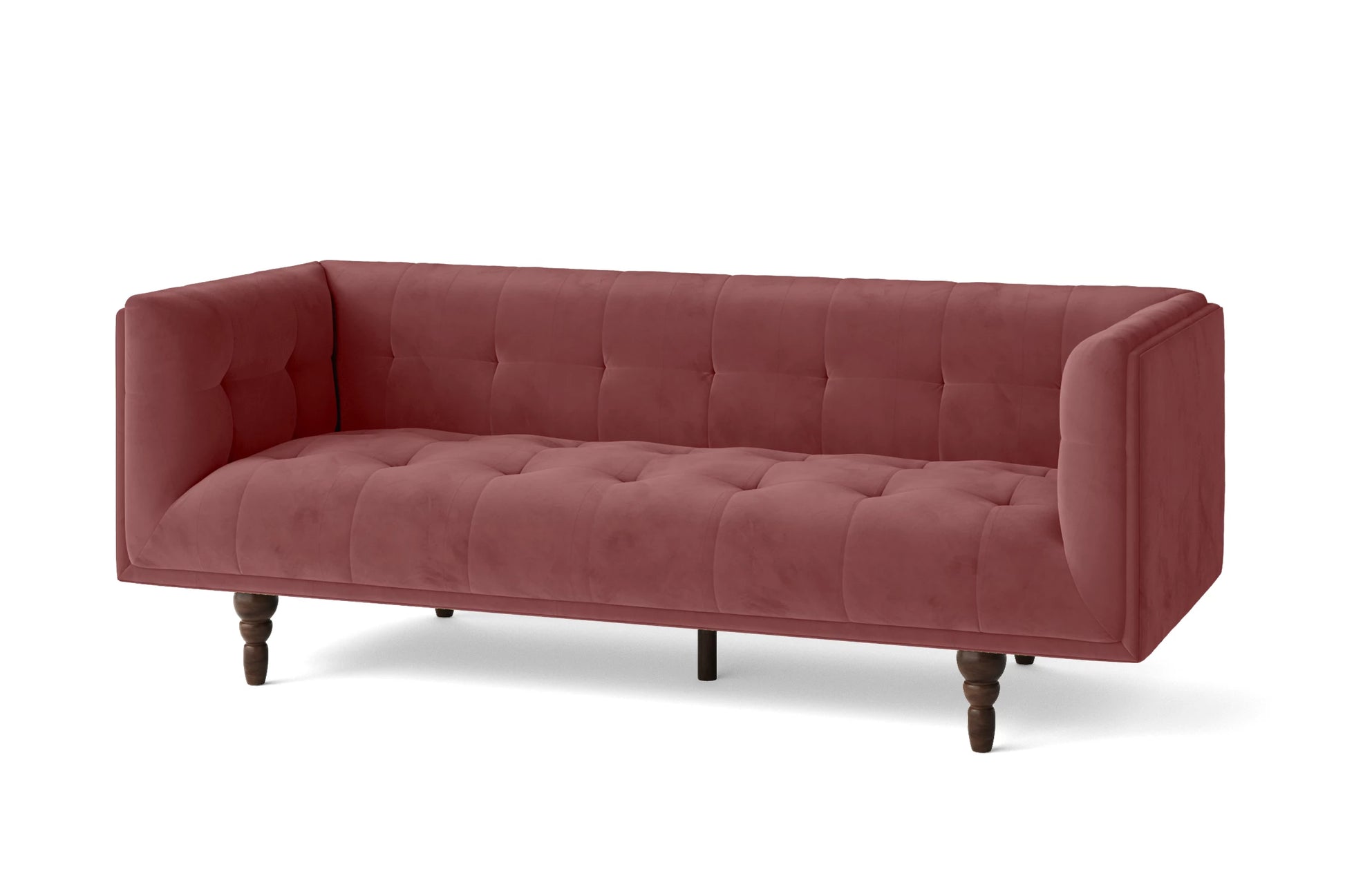 Nahant 3 Seater Sofa Pink Velvet