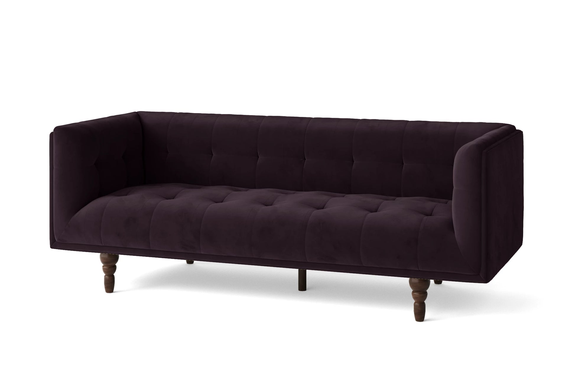 Nahant 3 Seater Sofa Purple Velvet