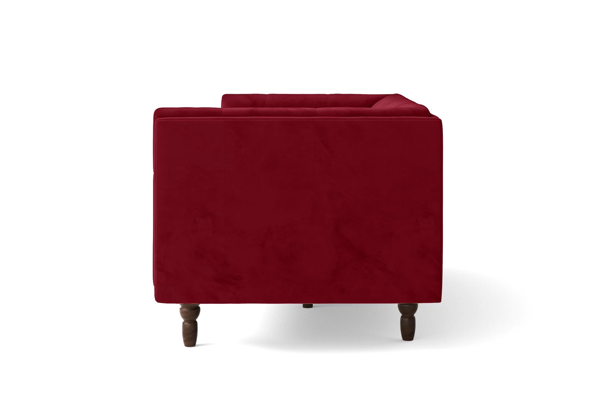 Nahant 3 Seater Sofa Red Velvet