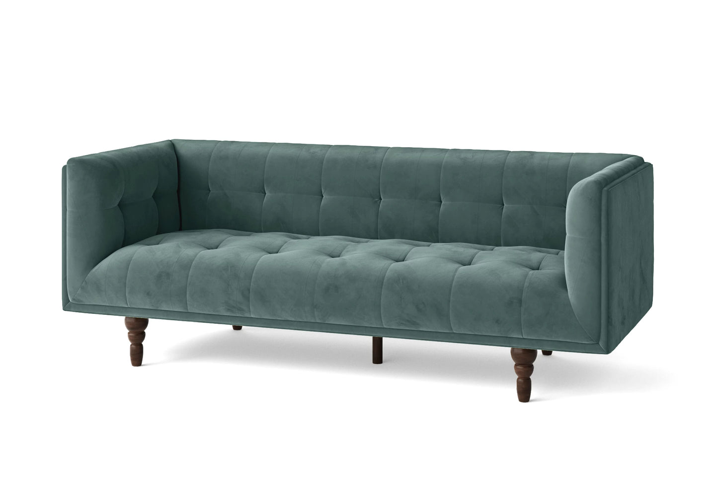 Nahant 3 Seater Sofa Teal Velvet