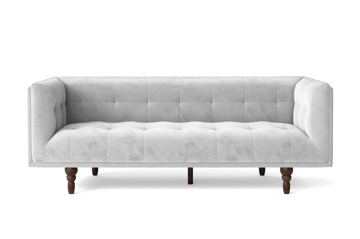 Nahant 3 Seater Sofa White Velvet