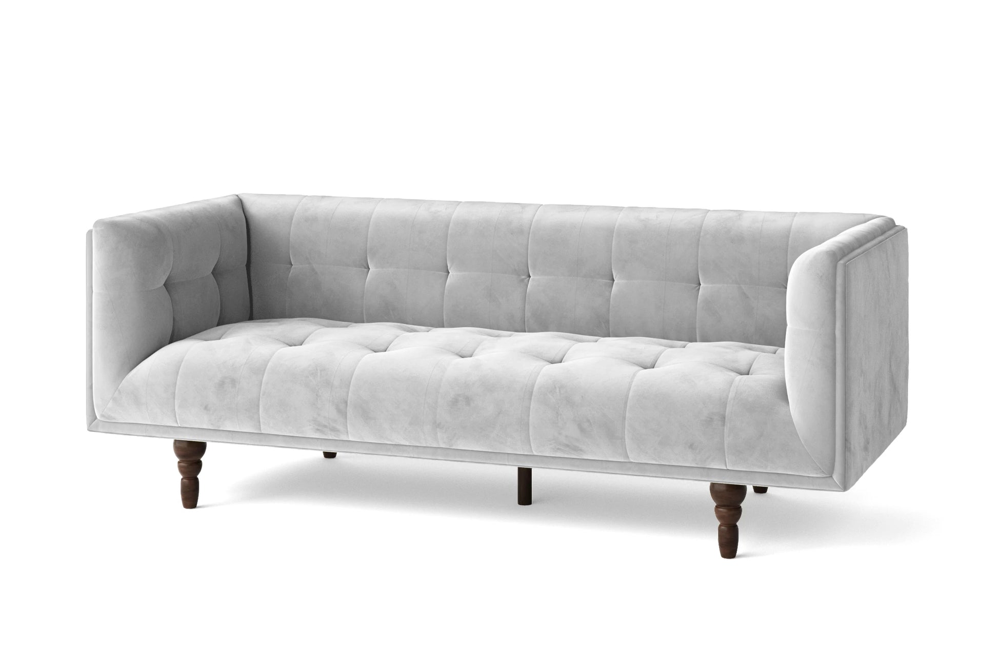 Nahant 3 Seater Sofa White Velvet