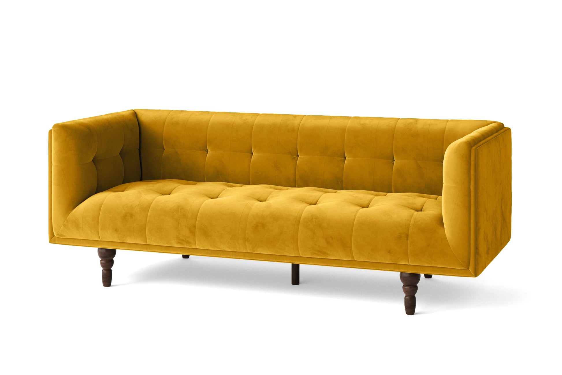 Nahant 3 Seater Sofa Yellow Velvet