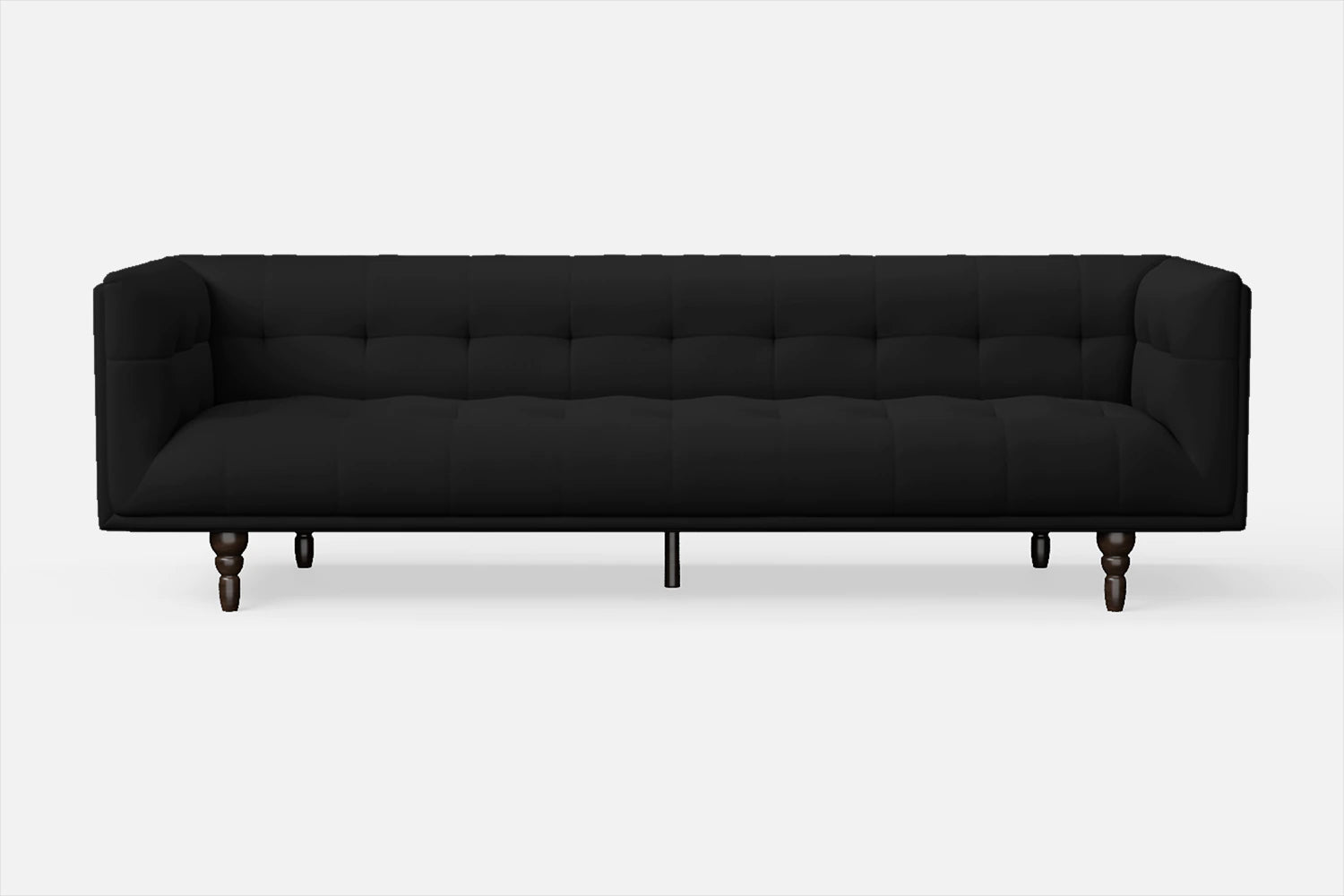 Nahant 4 Seater Sofa Black Leather