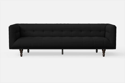 Nahant 4 Seater Sofa Black Leather