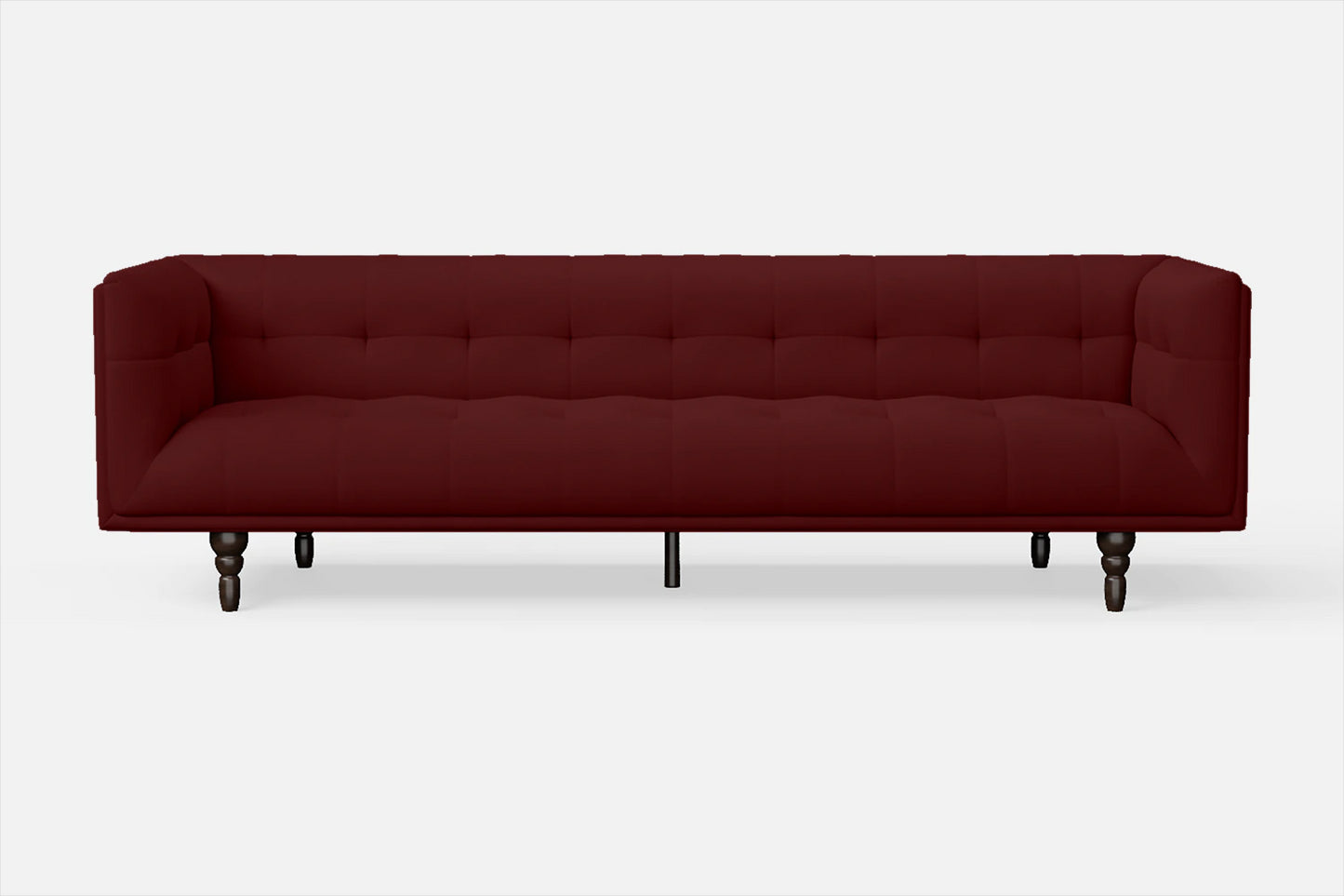 Nahant 4 Seater Sofa Red Leather