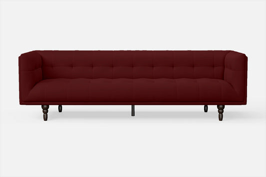 Nahant 4 Seater Sofa Red Leather