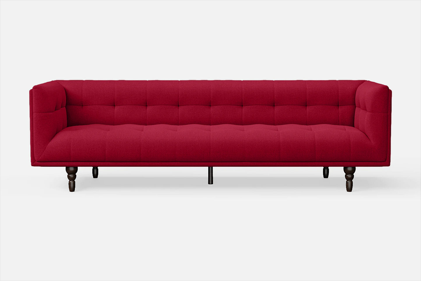 Nahant 4 Seater Sofa Red Linen Fabric