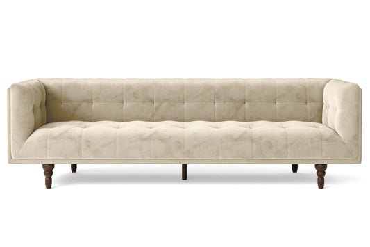 Nahant 4 Seater Sofa Cream Velvet