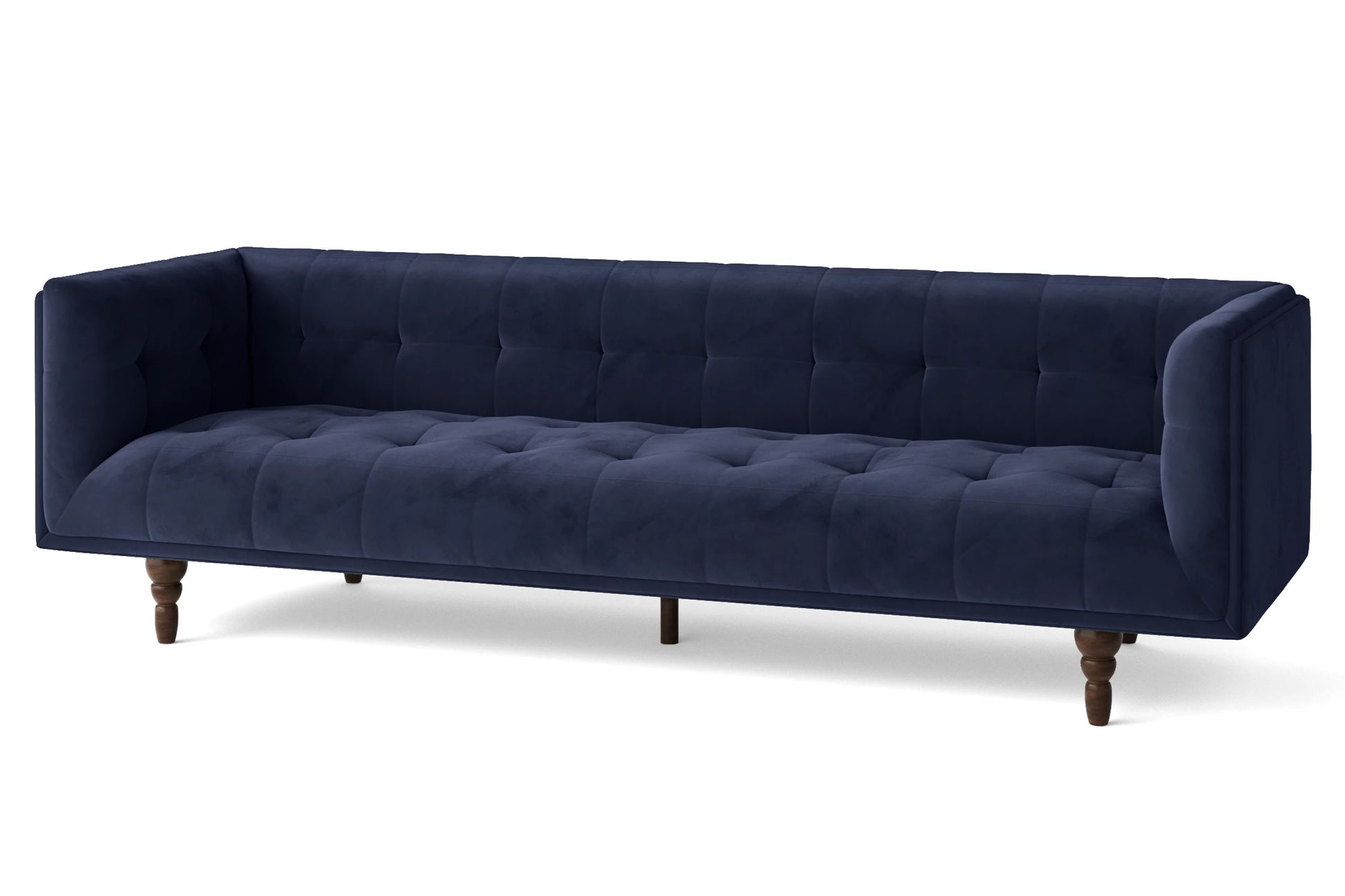 Nahant 4 Seater Sofa Dark Blue Velvet