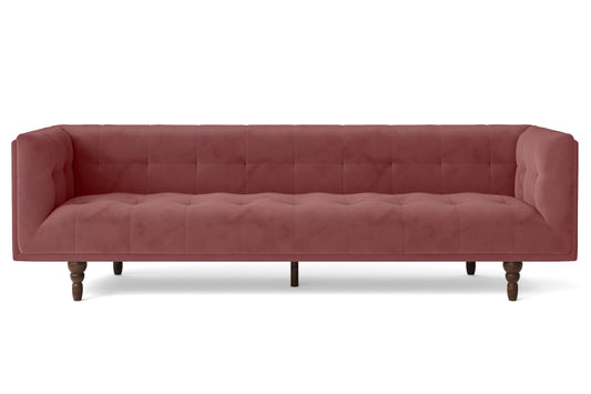 Nahant 4 Seater Sofa Pink Velvet