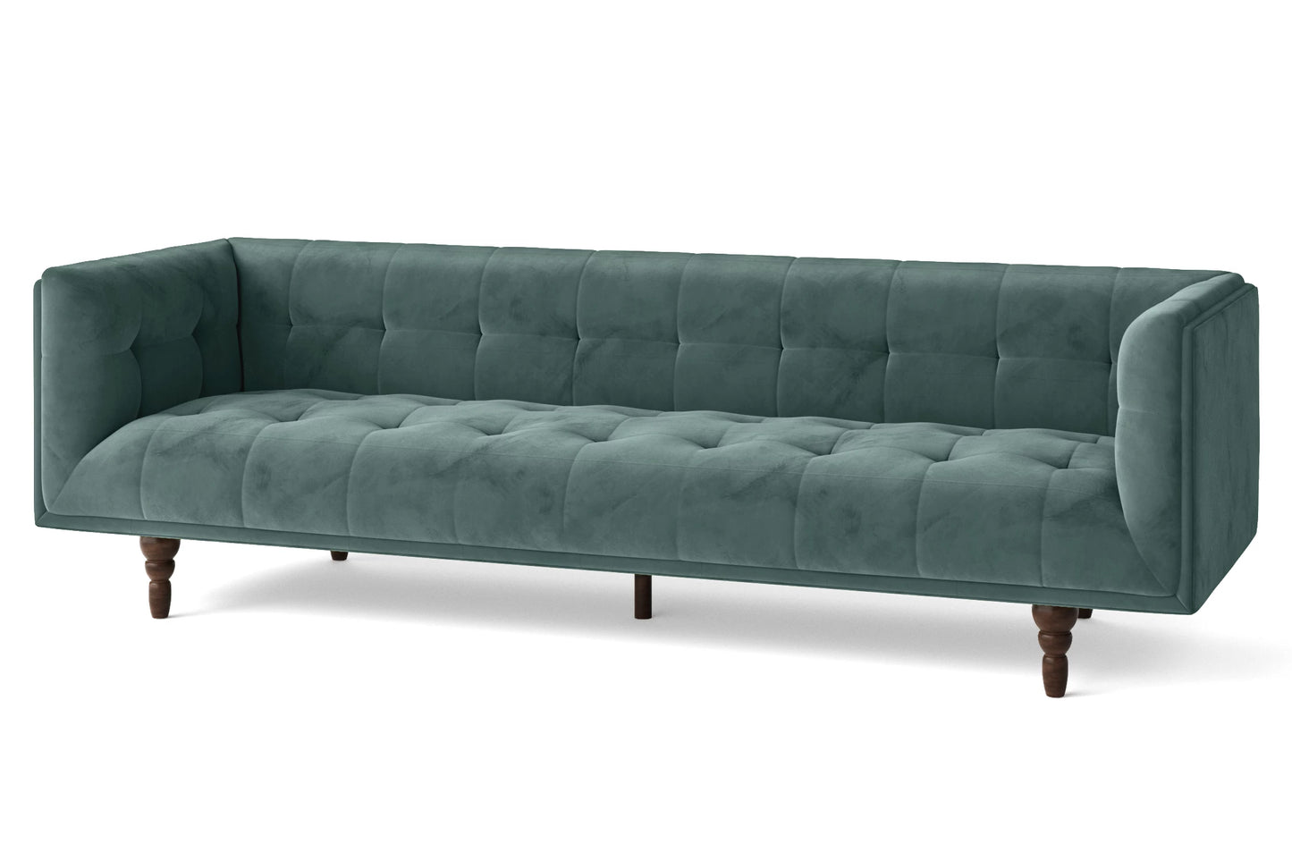 Nahant 4 Seater Sofa Teal Velvet