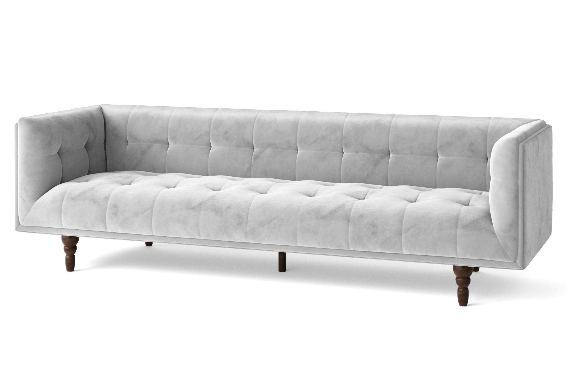 Nahant 4 Seater Sofa White Velvet