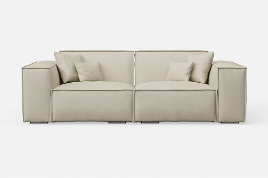 Naples 2 Seater Sofa Cream Leather