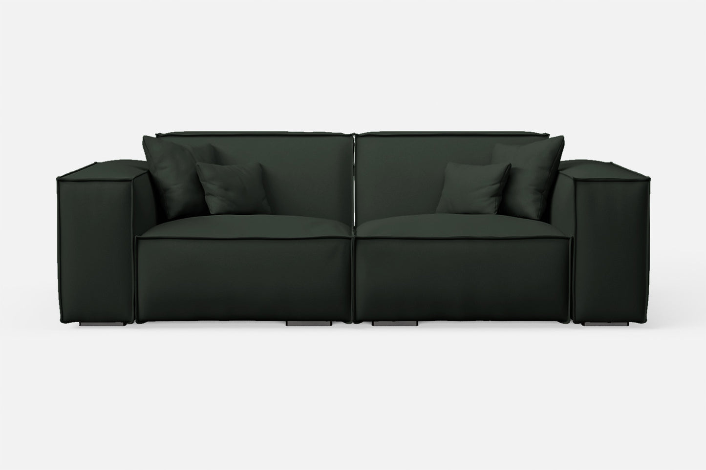 Naples 2 Seater Sofa Green Leather