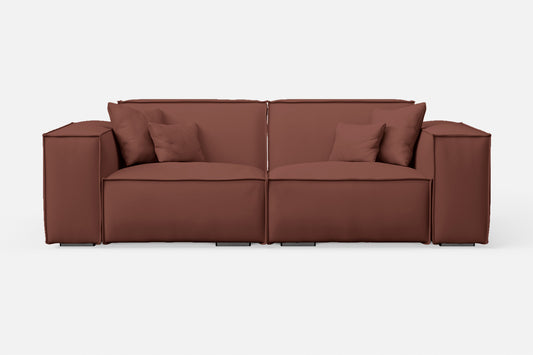 Naples 2 Seater Sofa Mauve Leather