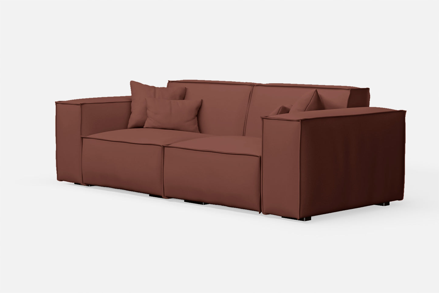 Naples 2 Seater Sofa Mauve Leather