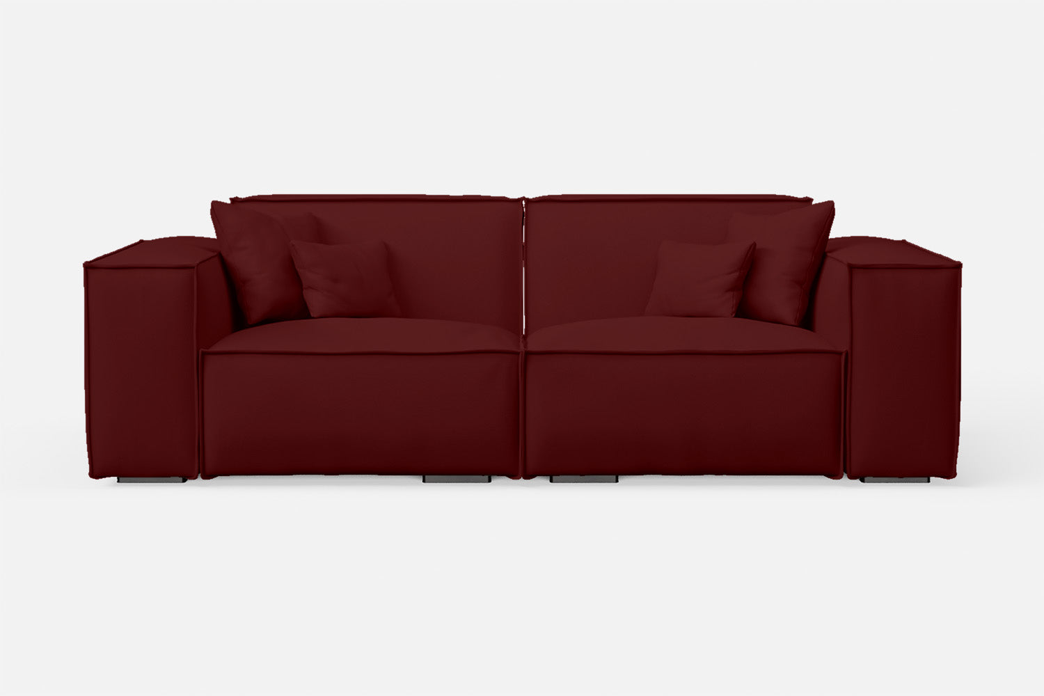 Naples 2 Seater Sofa Red Leather