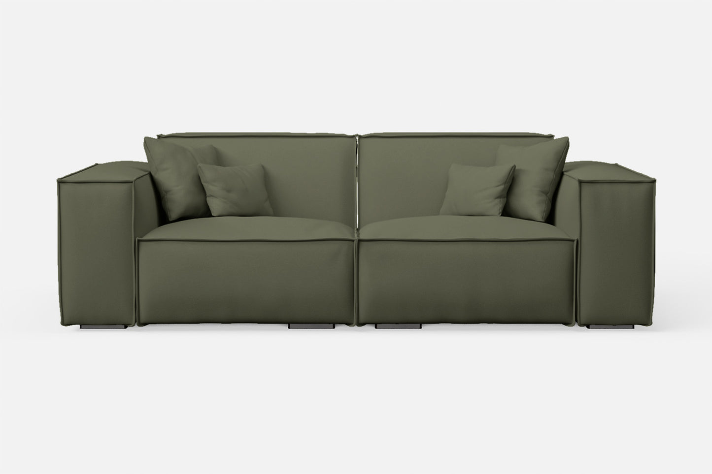 Naples 2 Seater Sofa Sage Leather