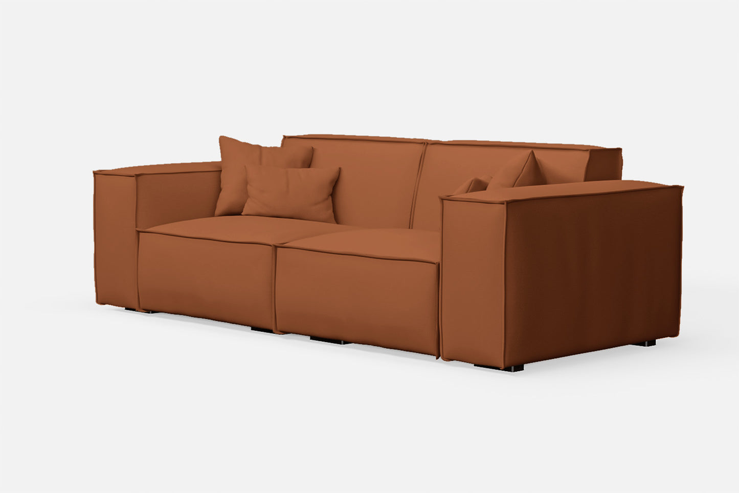 Naples 2 Seater Sofa Tan Brown Leather