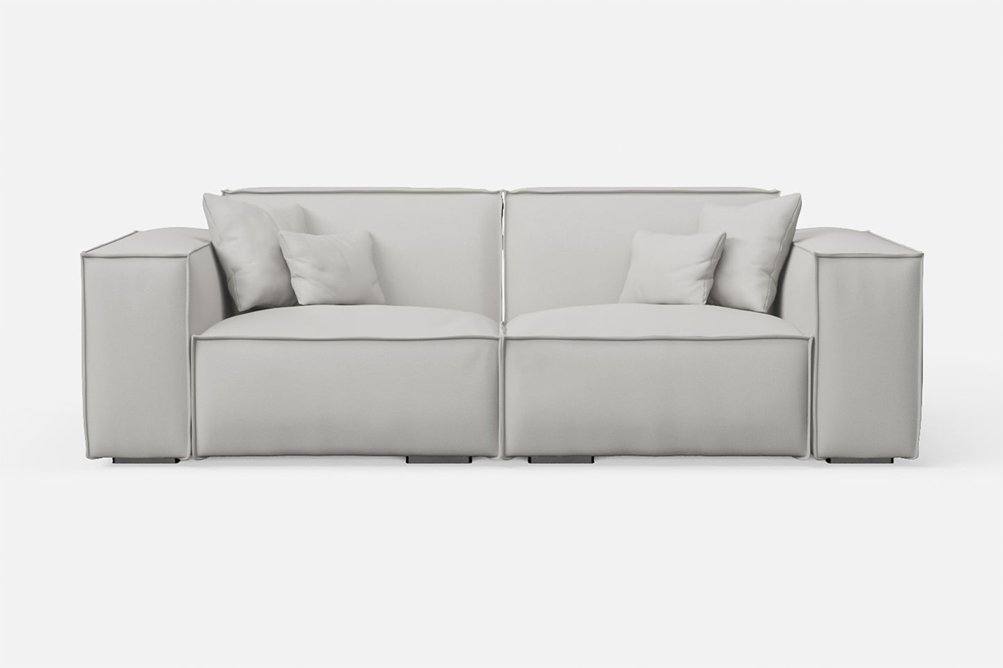 Naples 2 Seater Sofa White Leather