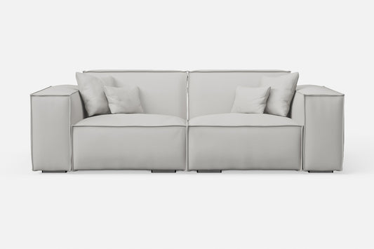 Naples 2 Seater Sofa White Leather