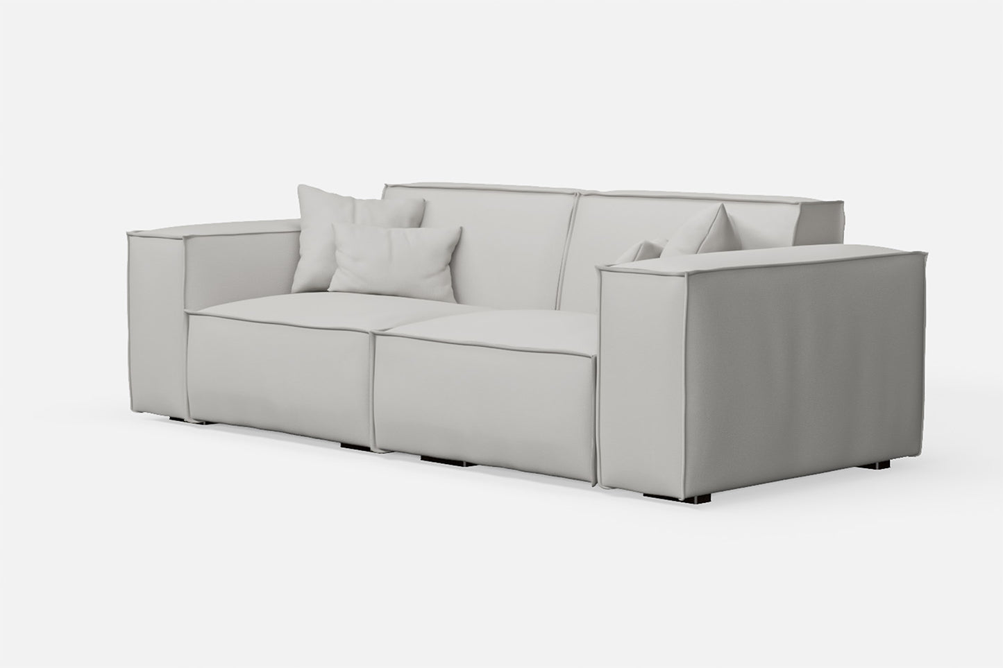 Naples 2 Seater Sofa White Leather