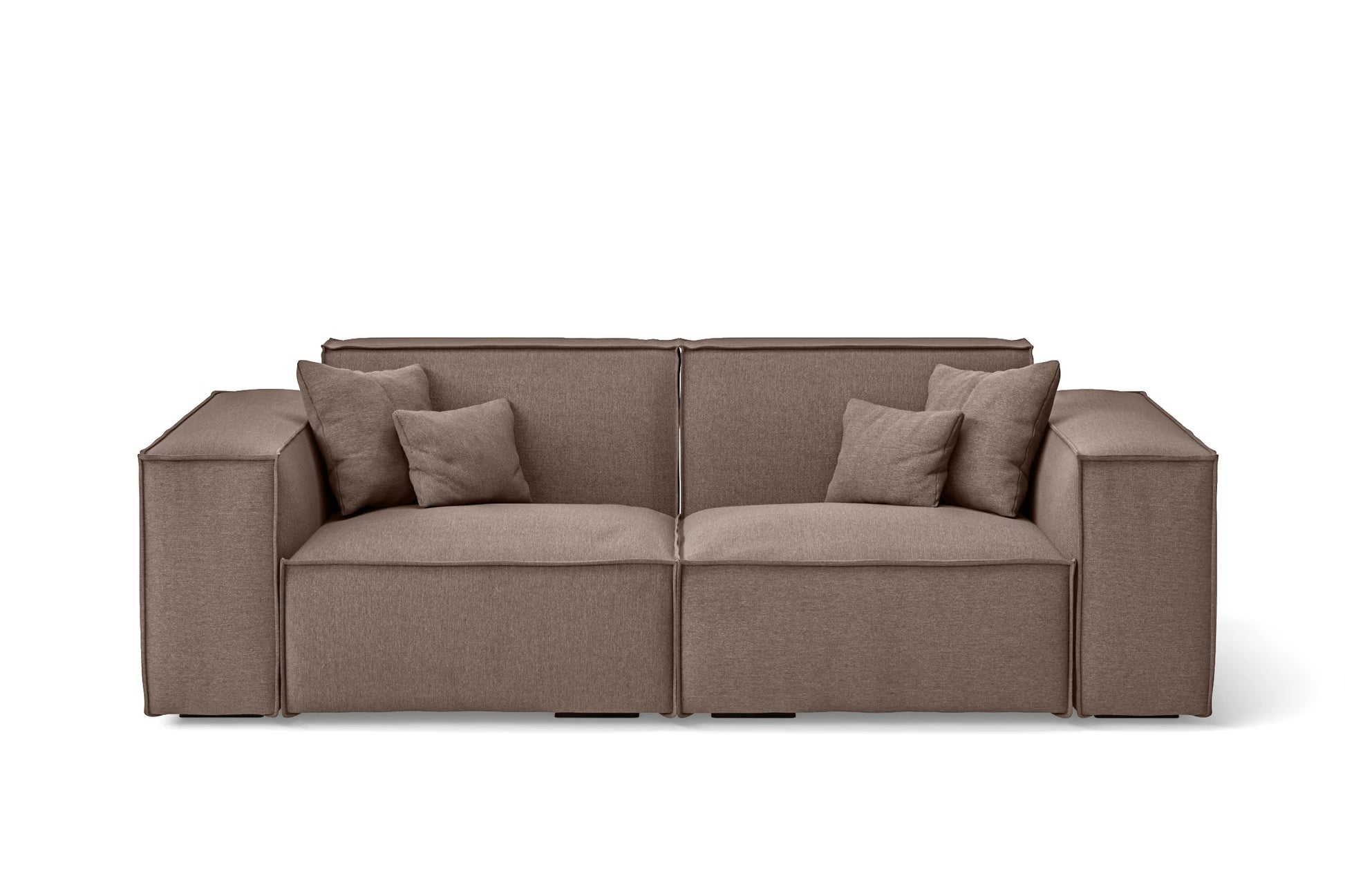 Naples 2 Seater Sofa Caramel Linen Fabric