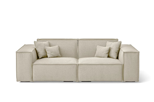 Naples 2 Seater Sofa Cream Linen Fabric