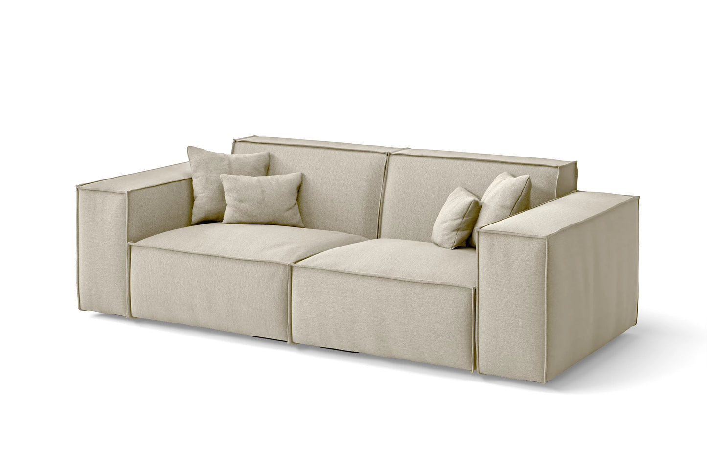 Naples 2 Seater Sofa Cream Linen Fabric