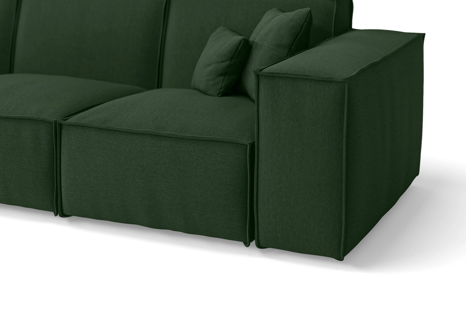 Naples 2 Seater Sofa Forest Green Linen Fabric