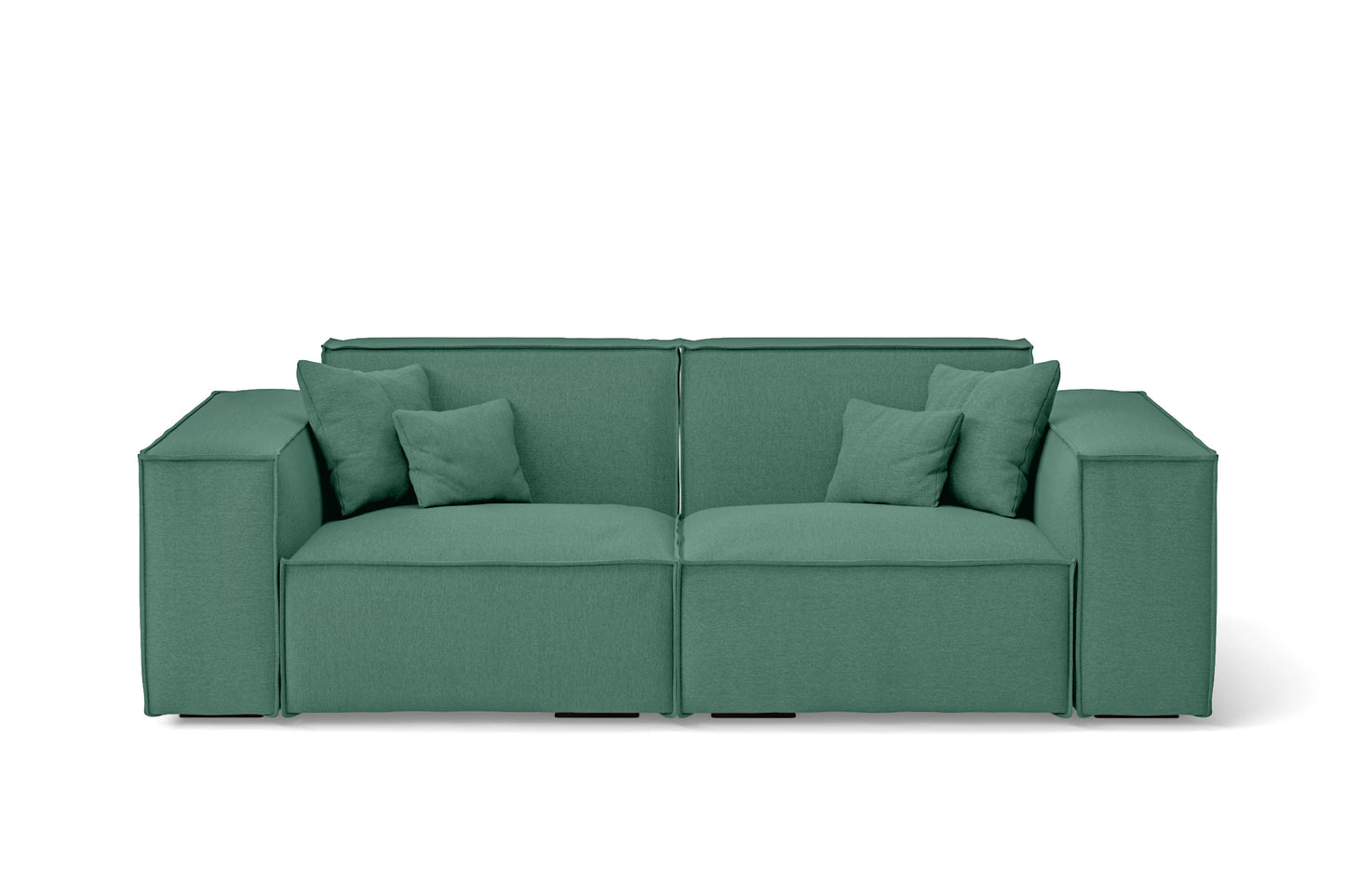 Naples 2 Seater Sofa Mint Green Linen Fabric