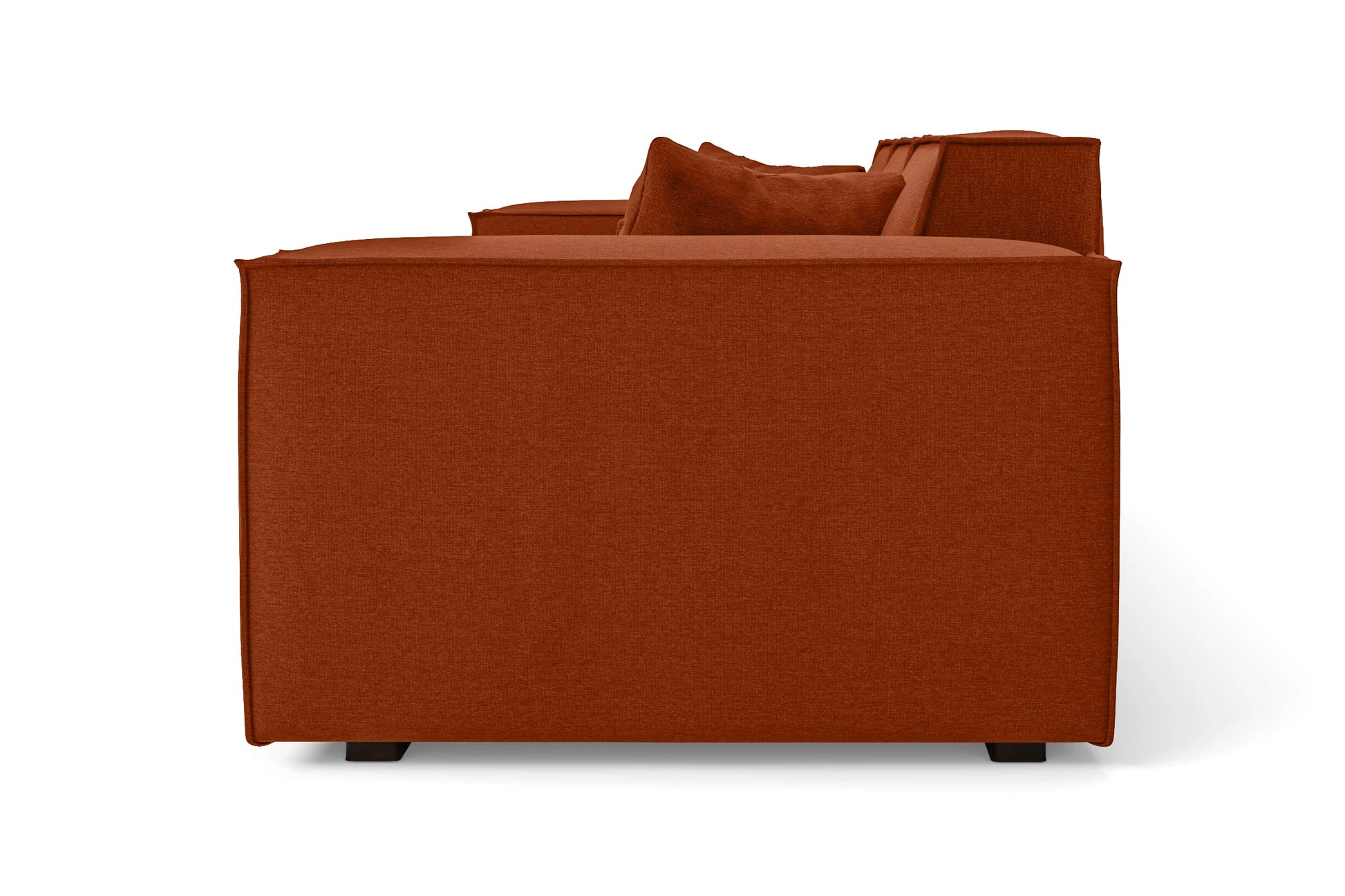 Naples 2 Seater Sofa Orange Linen Fabric