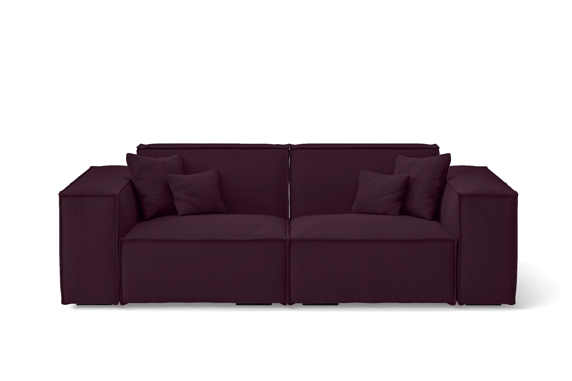 Naples 2 Seater Sofa Purple Linen Fabric