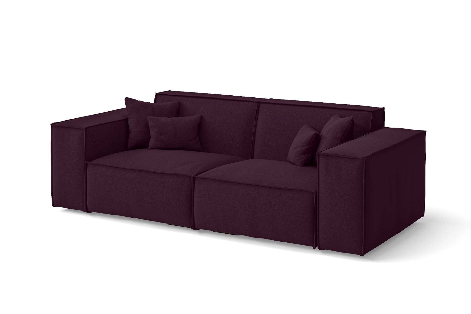 Naples 2 Seater Sofa Purple Linen Fabric